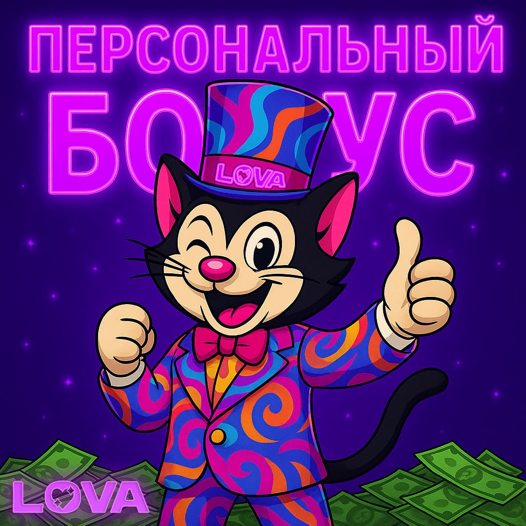 Промокод для бонуса +30% на счет в LOVA Casino 1 промокод