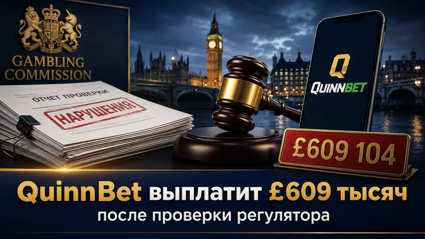 QuinnBet штраф £609 тысяч
