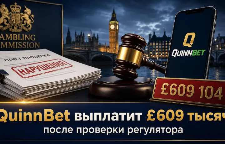 QuinnBet штраф £609 тысяч